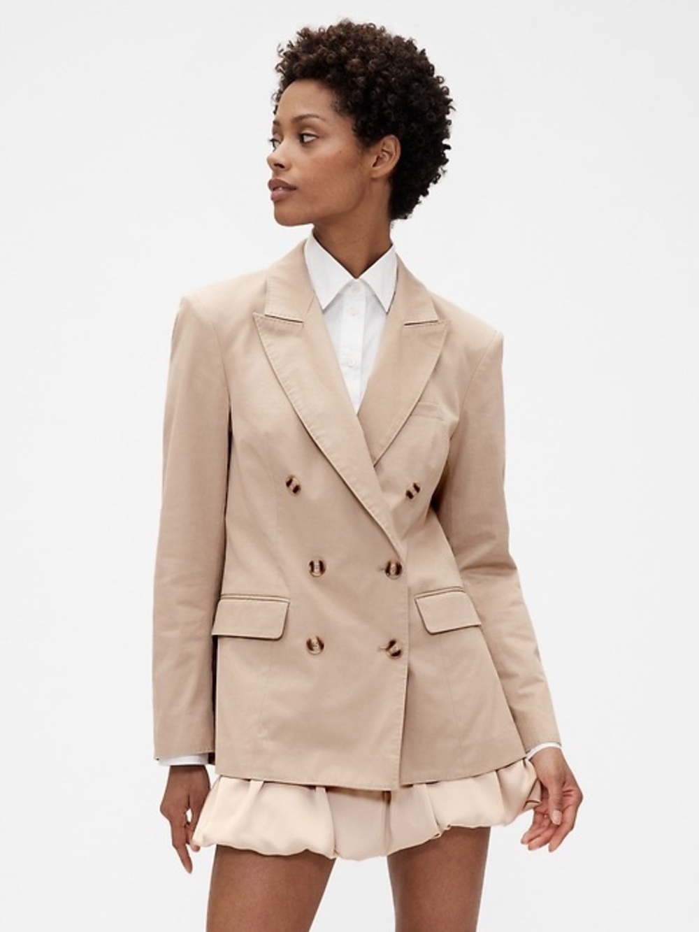 NWT! GapStudio Twill Double-Breasted Tailored Blazer